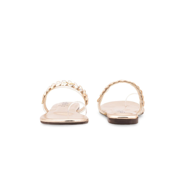 Golden Casual Chappal For Ladies CL2269