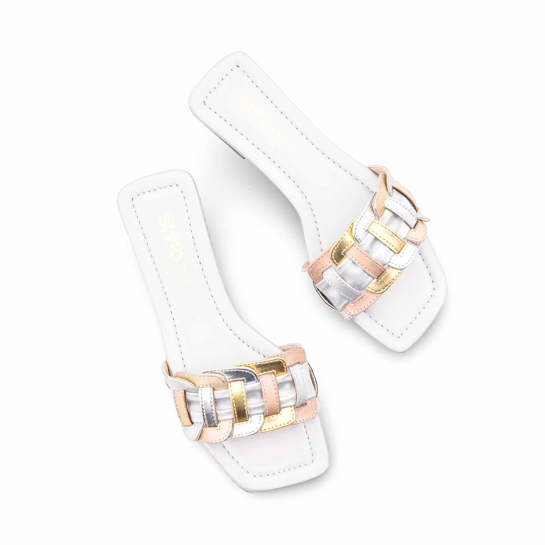 Silver Casual Slipper For Women CL2271