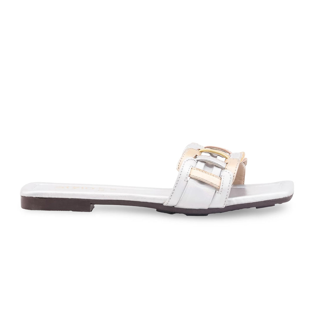 Silver Casual Slipper For Women CL2271