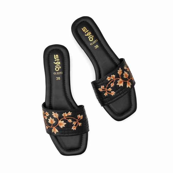Black Casual Women Slipper CL2273