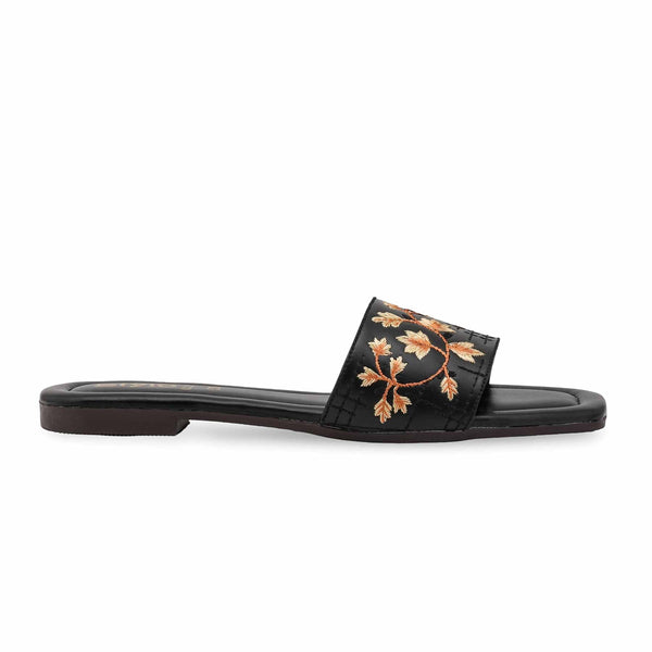 Black Casual Women Slipper CL2273