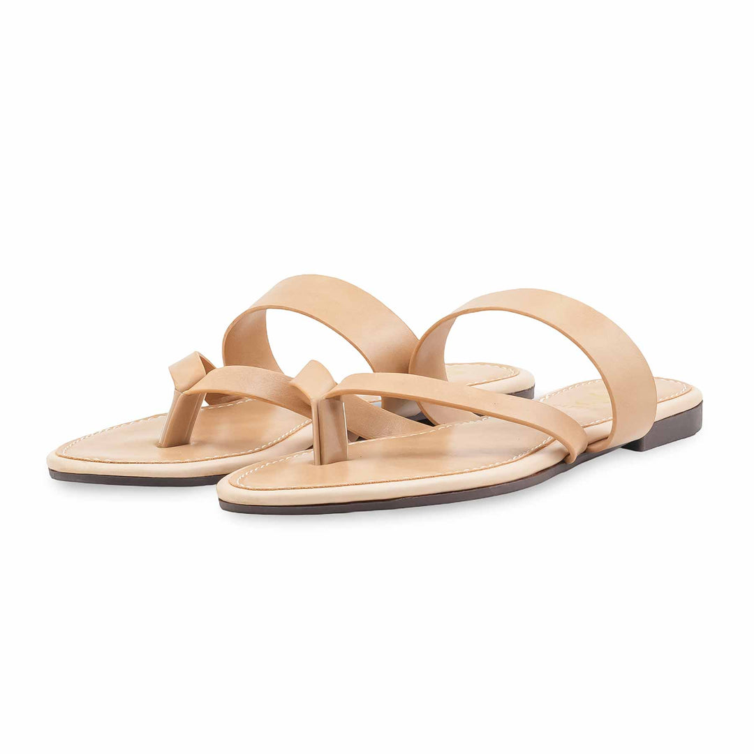 Beige Casual Women Chappal CL2275