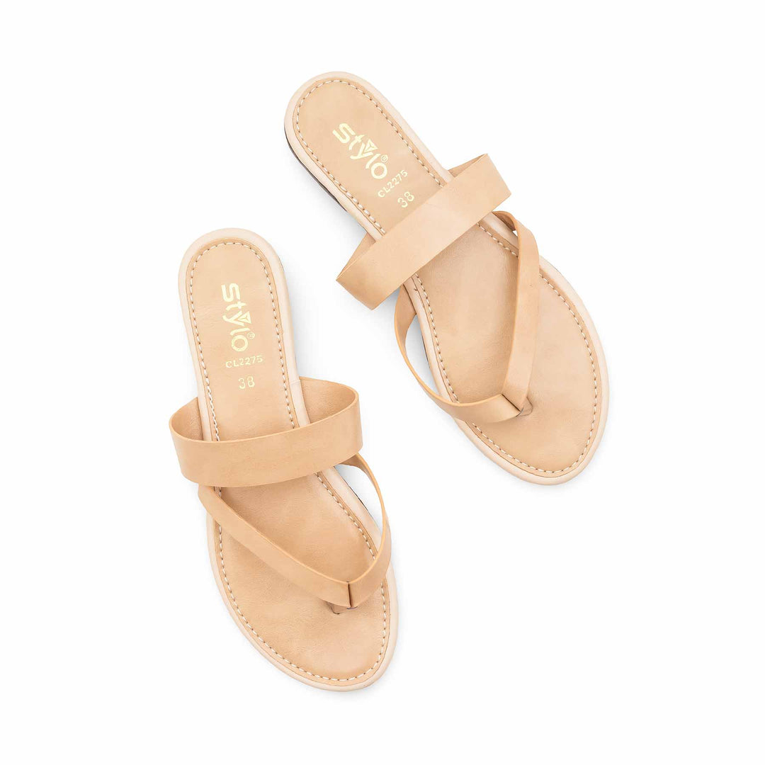 Beige Casual Women Chappal CL2275