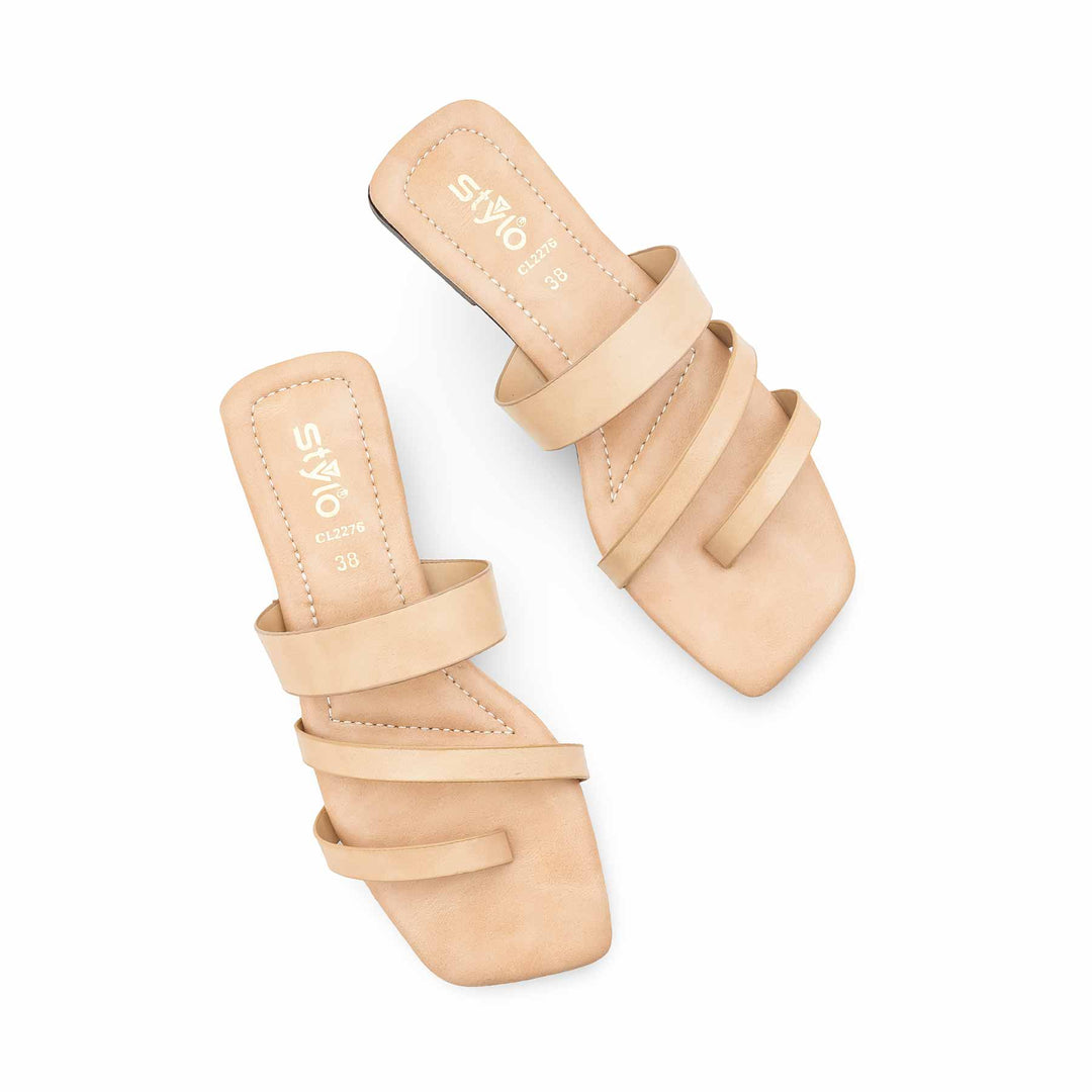 Beige Casual Chappal For Ladies CL2276