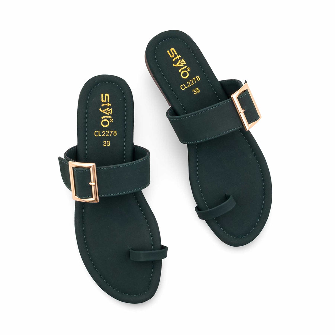 Aqua Green Casual Chappal For Ladies CL2278
