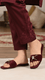 Maroon Casual Women Slipper CL2282
