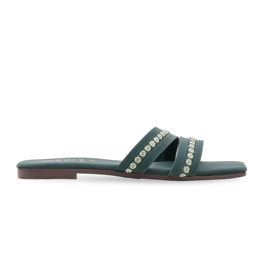 Green Casual Slipper For Women CL2283