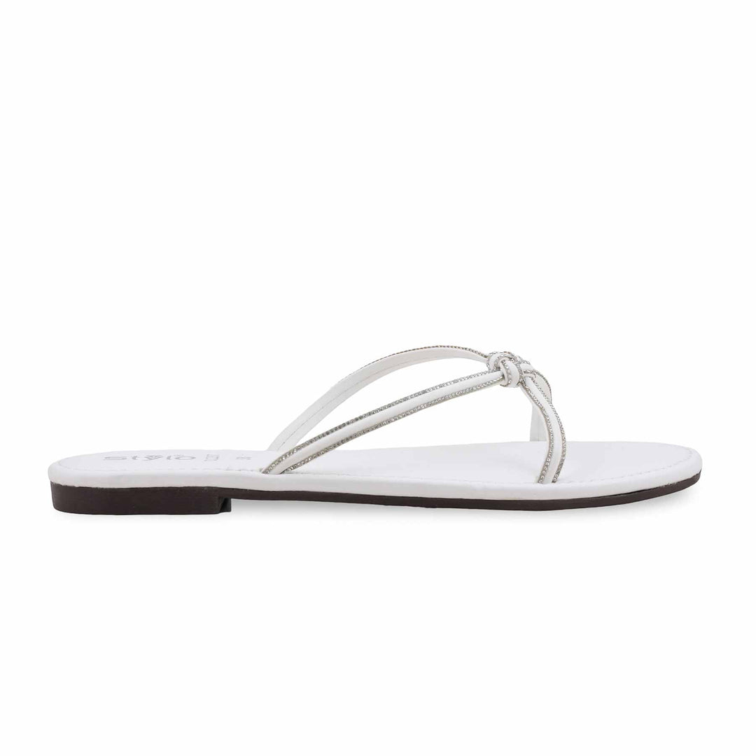 White Casual Slipper For Women CL2287