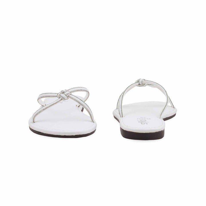 White Casual Slipper For Women CL2287