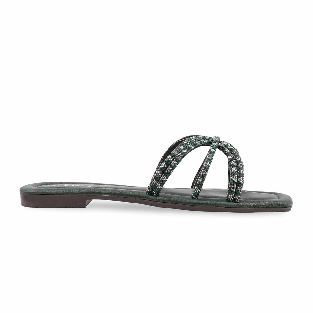 Green Casual Slipper For Women CL2296