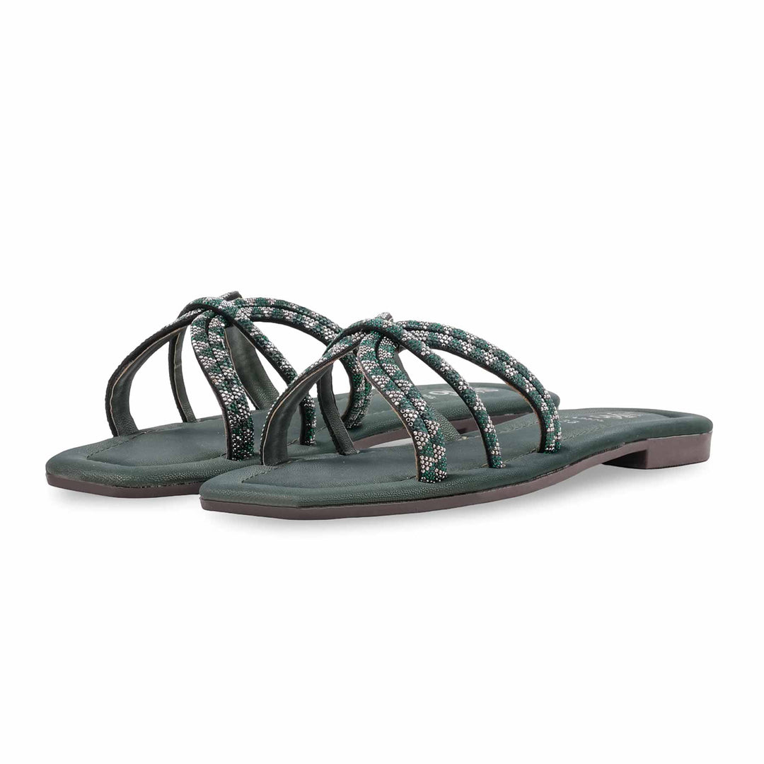 Green Casual Slipper For Women CL2296