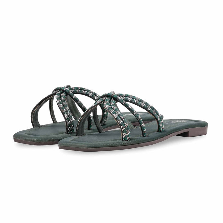 Green Casual Slipper For Women CL2296