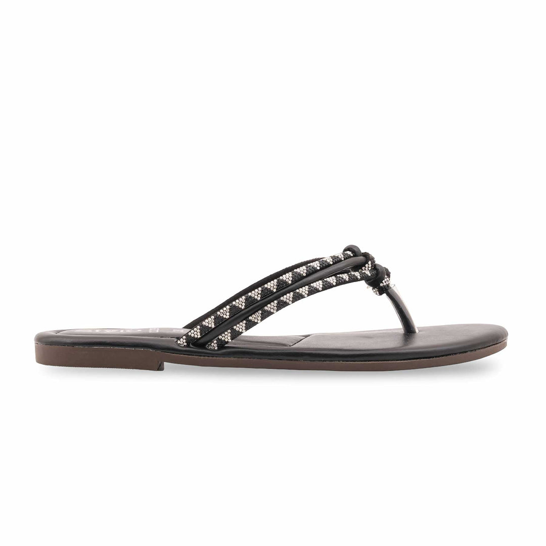 Black Casual Chappal For Women CL2299