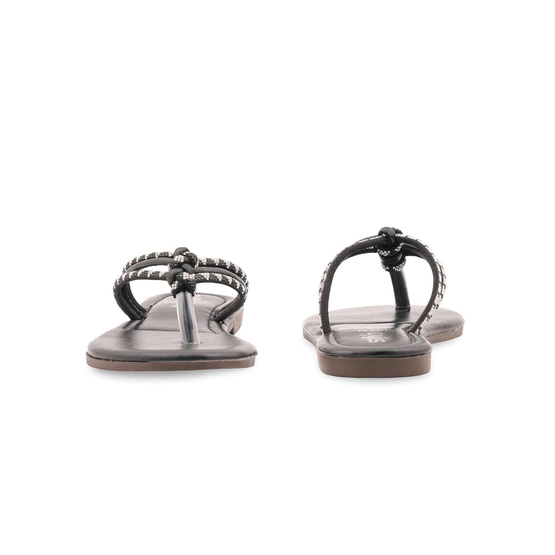 Black Casual Chappal For Women CL2299
