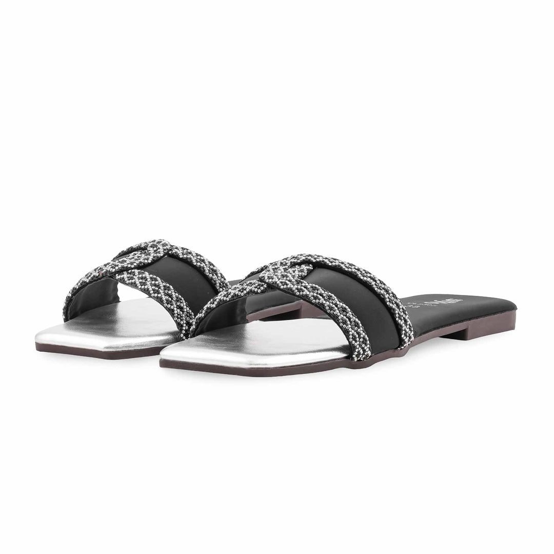 Black Casual Slipper For Women CL2302