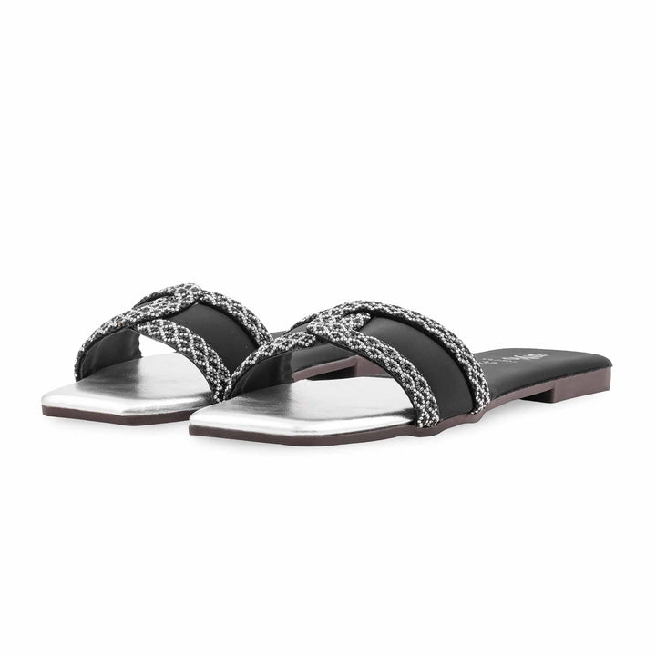 Black Casual Slipper For Women CL2302