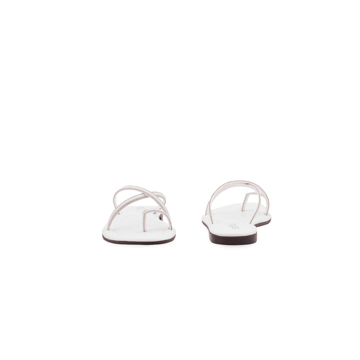 White Casual Chappal For Women CL2308