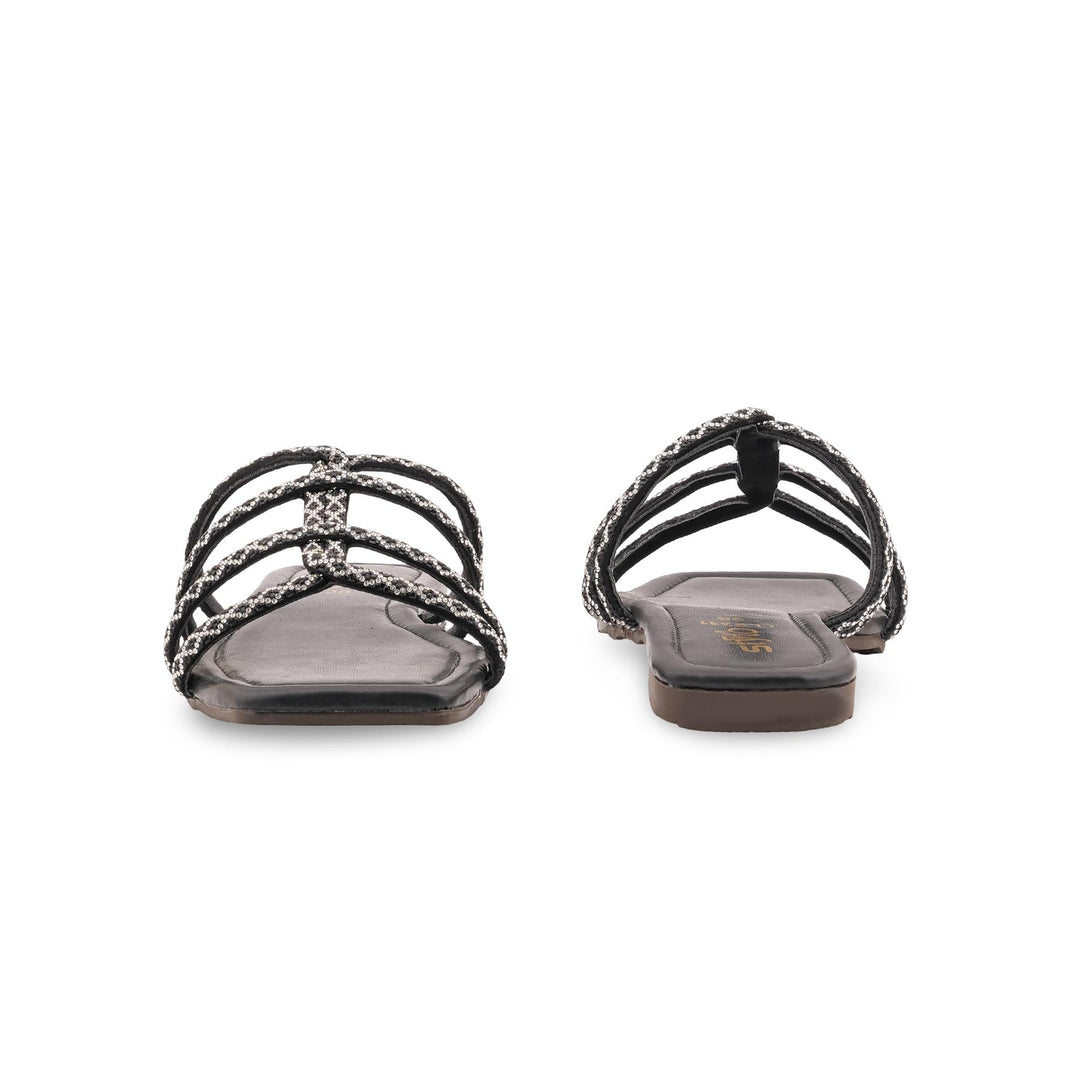 Black Casual Slipper For Ladies CL2311