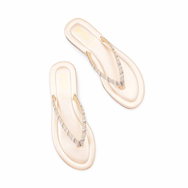 Golden Casual Chappal For Women CL2316