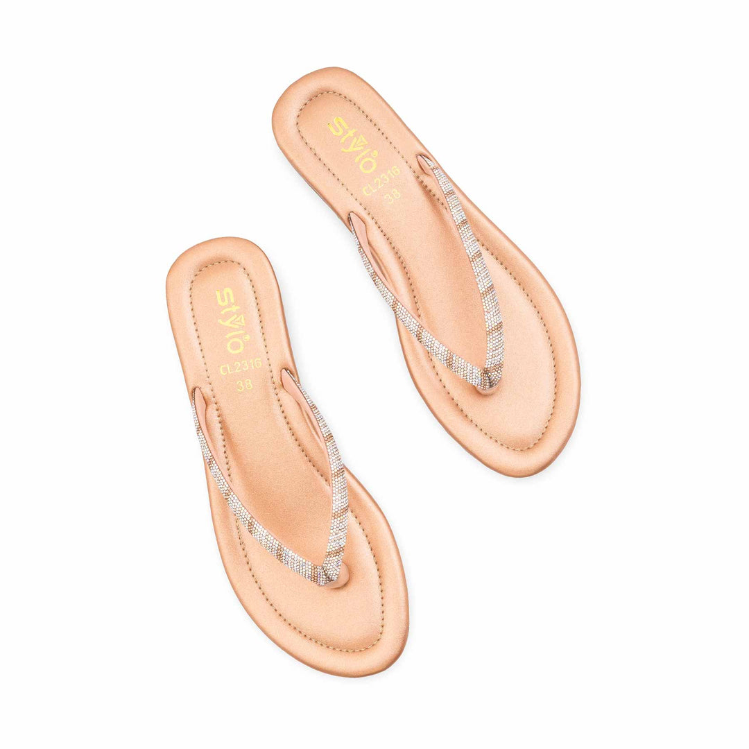 Peach Casual Chappal For Women CL2316