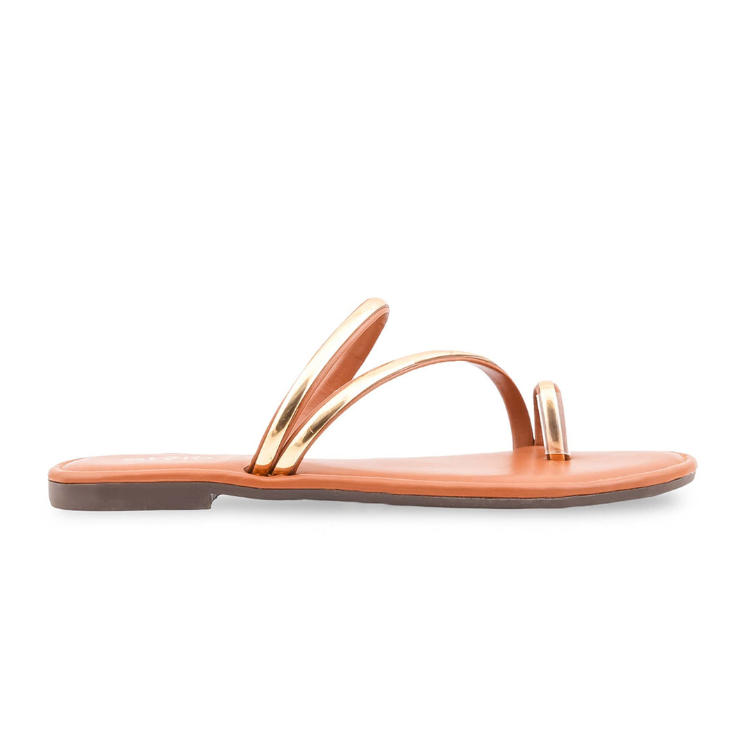 Tan Casual Chappal For Women CL2318