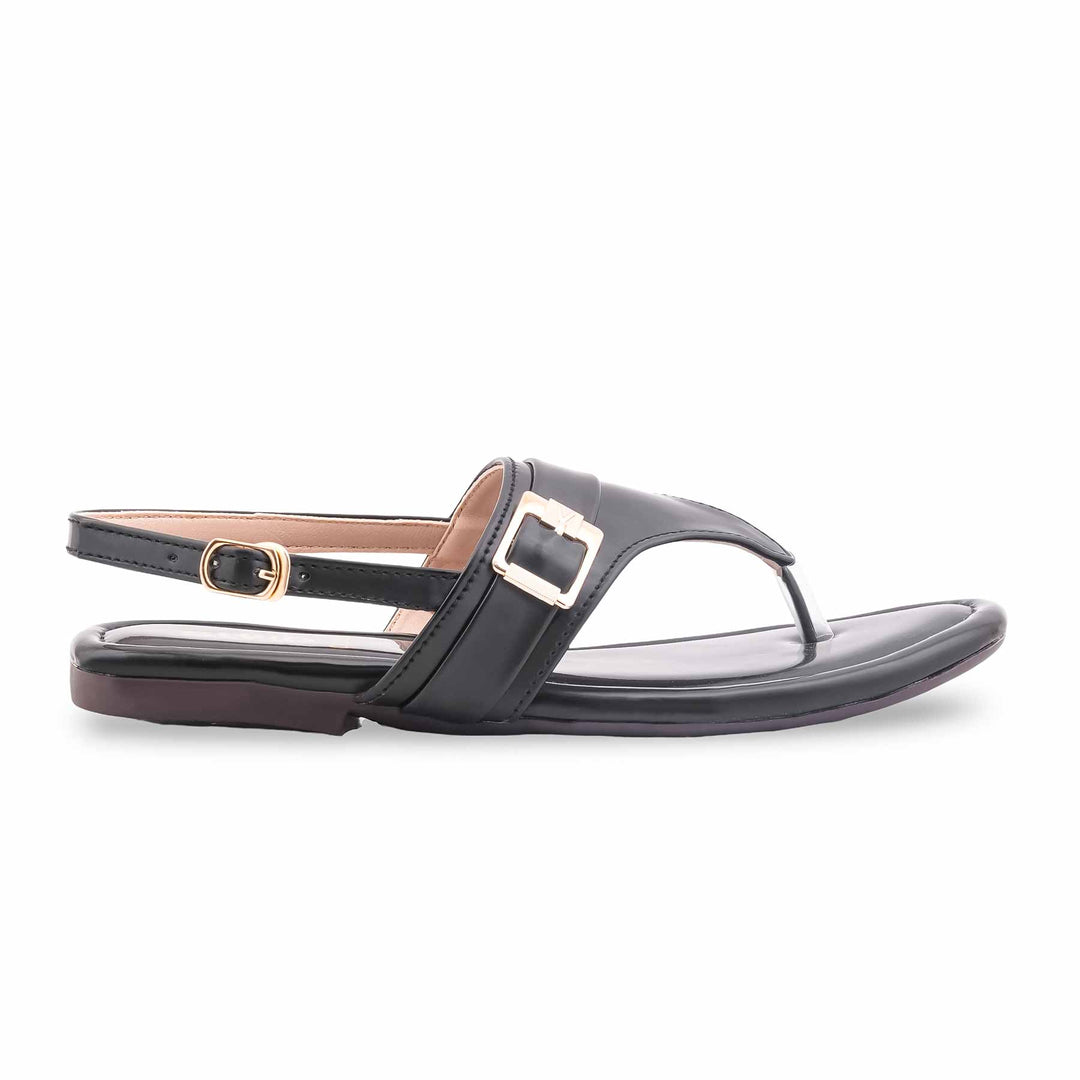 Black Casual Chappal For Women CL2320