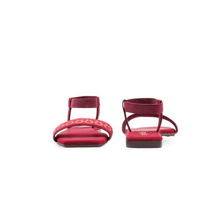 Maroon Casual Sandal For Women CL2323