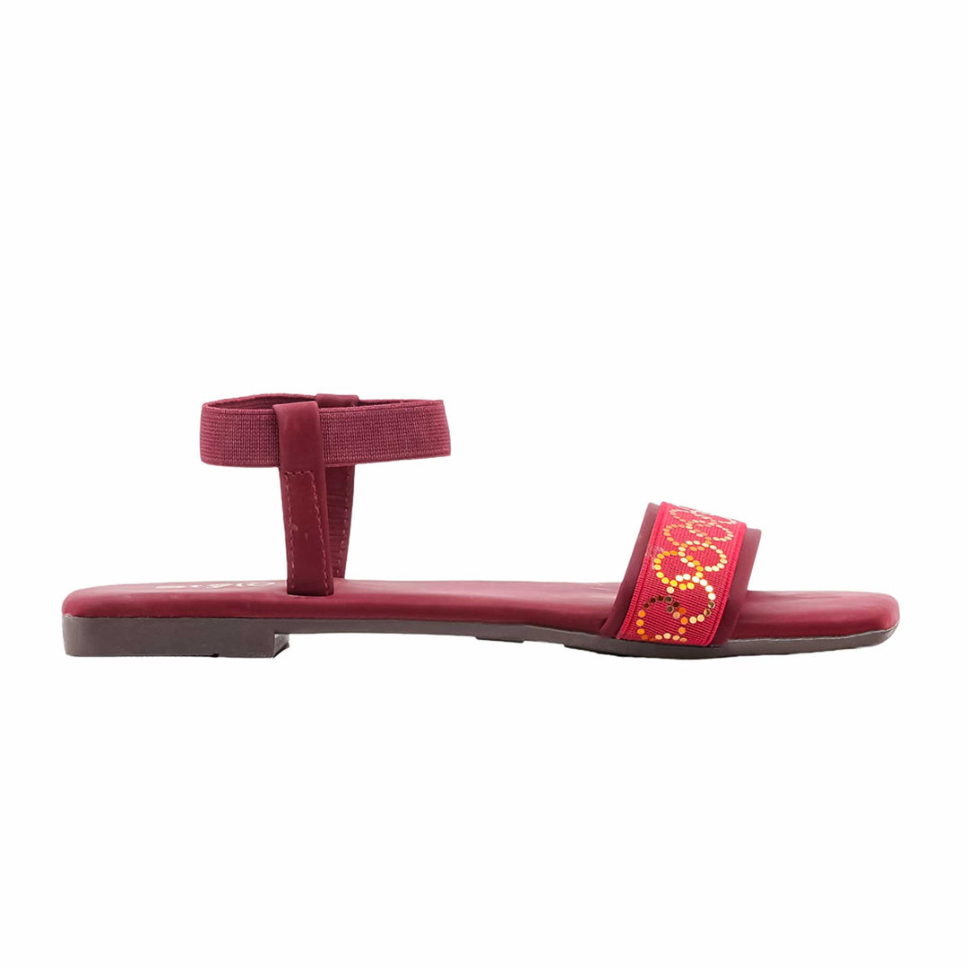 Maroon Casual Sandal For Women CL2323