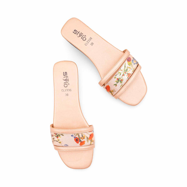 Golden Casual Slipper For Women CL2336