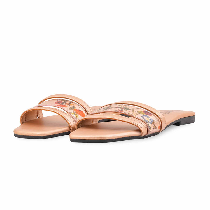 Golden Casual Slipper For Women CL2336