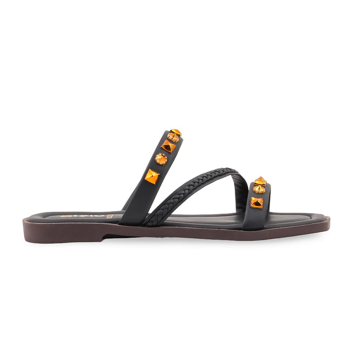 Black Casual Slipper For Women CL2350