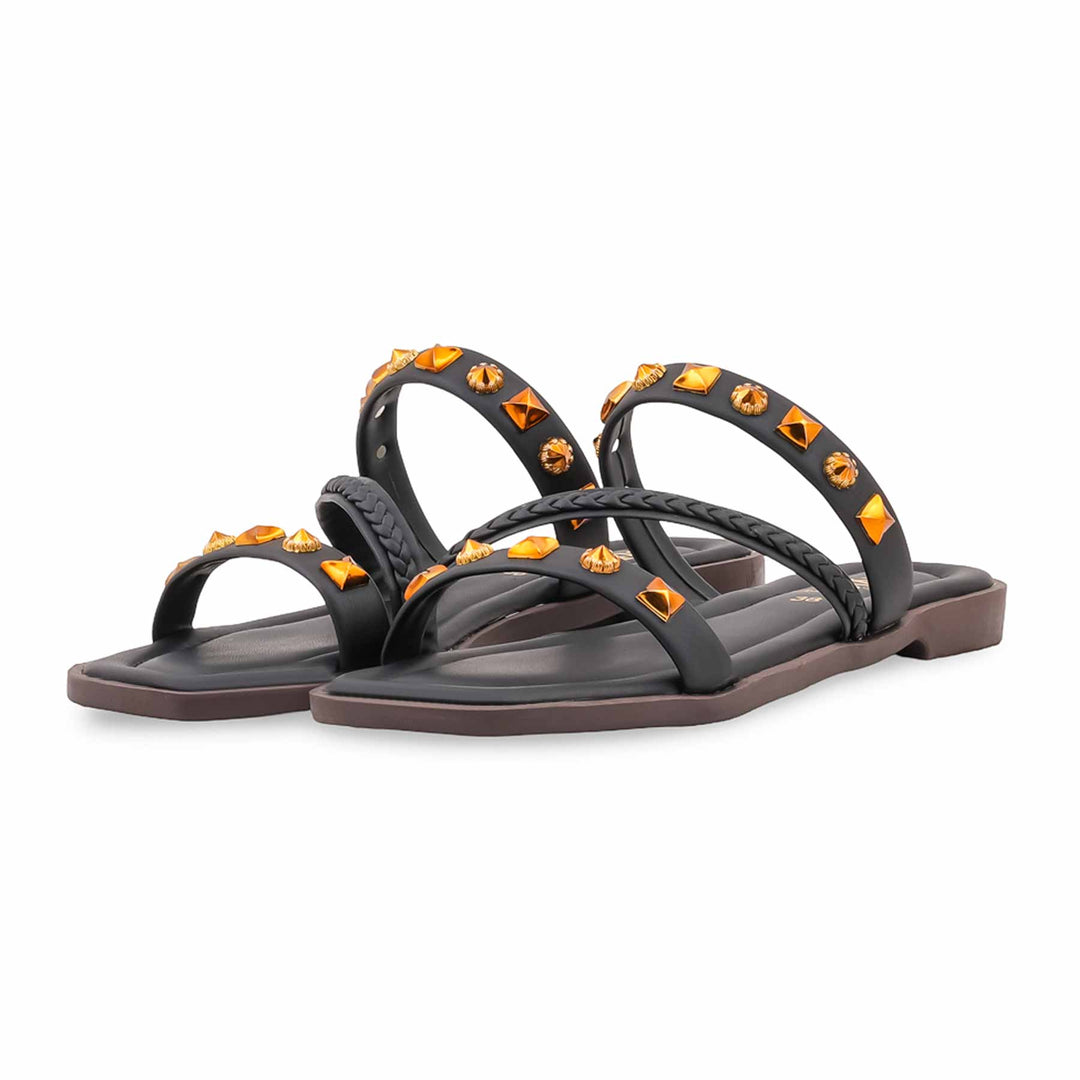 Black Casual Slipper For Women CL2350