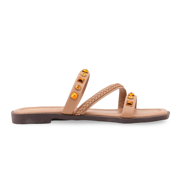 Beige Casual Slipper For Women CL2350