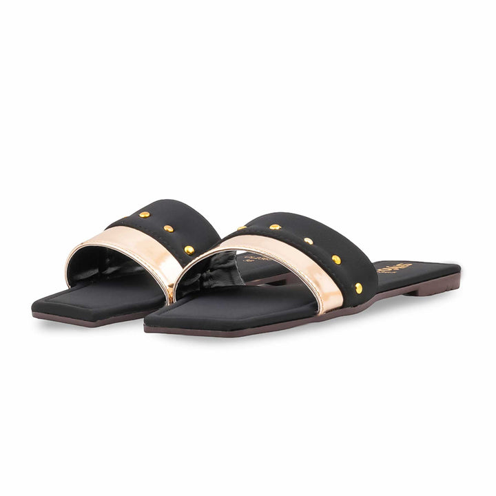 Black Casual Slipper For Women CL2365