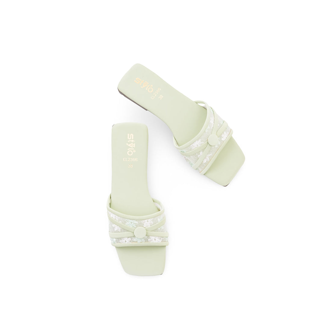 Green Casual Slipper For Women CL2366