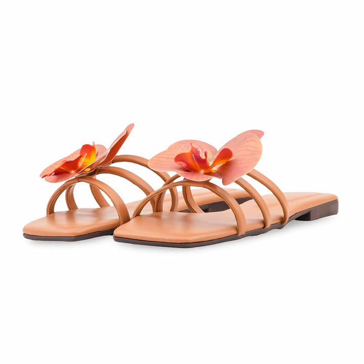 Beige Casual Slipper For Women CL2375