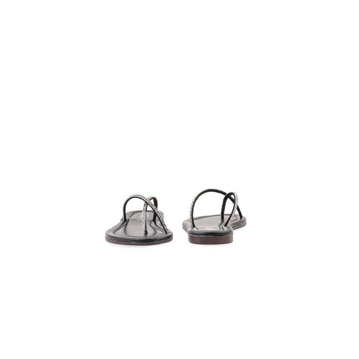 Black Casual Chappal For Ladies CL2381
