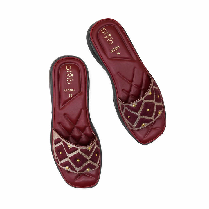 Maroon Casual Women Softy CL5480