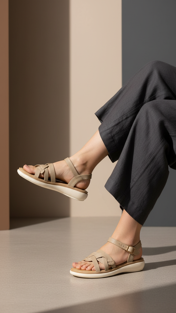 Bronze Casual Sandal For Ladies CL5490