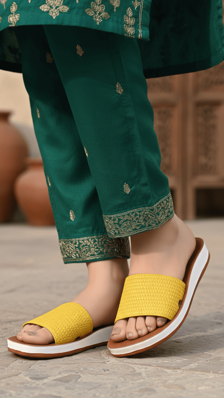 Yellow Casual Women Softy CL5562