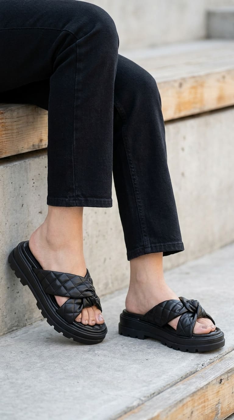 Black Casual Softy For Ladies CL5572