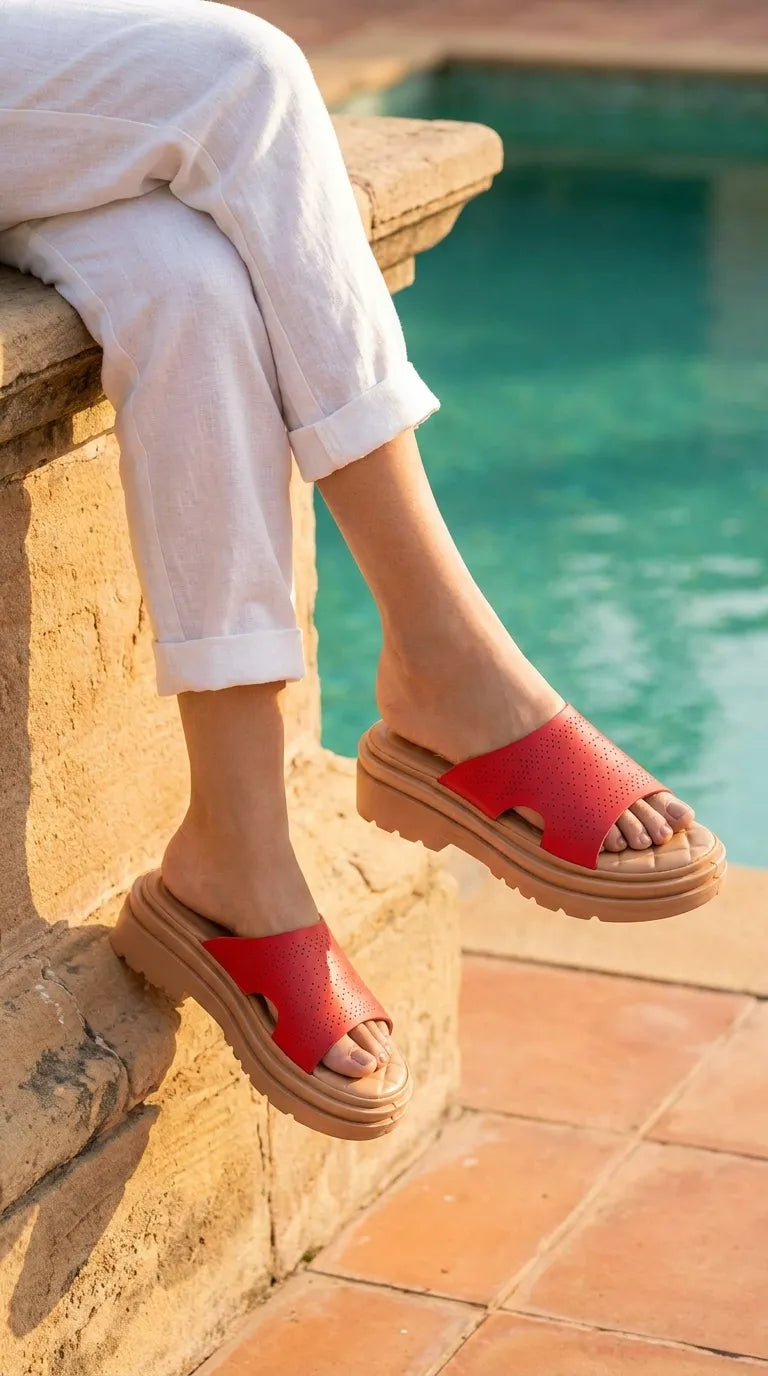Red Casual Softy For Women CL5573