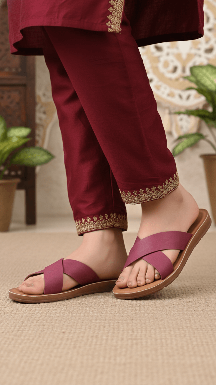 Maroon Casual Women Softy CL5608