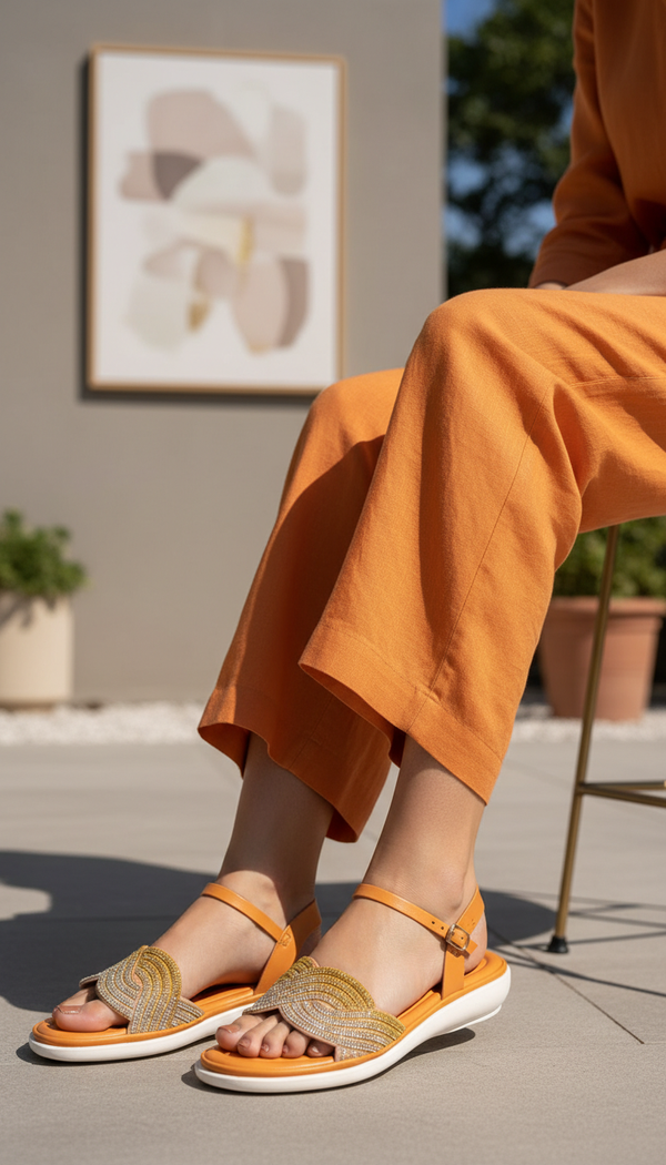 Yellow Casual Softy For Ladies CL5616