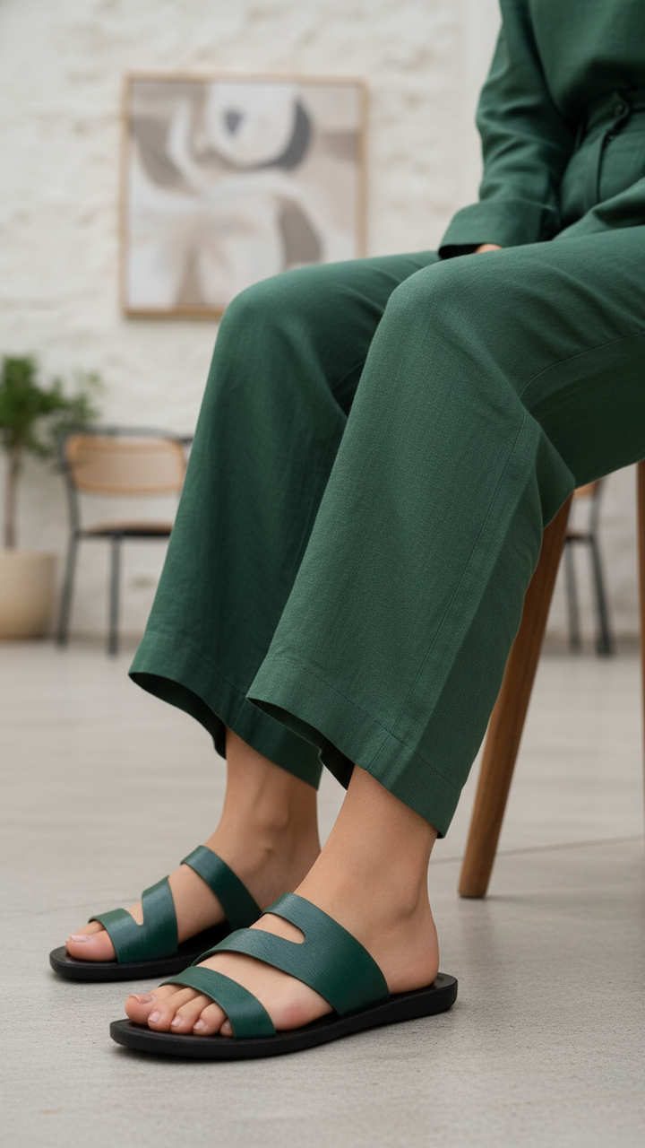 Green Casual Softy For Women CL5628