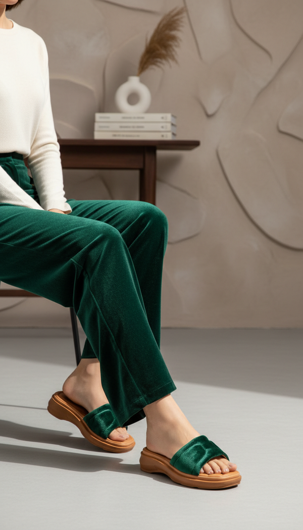 Green Casual Softy For Women CL7202