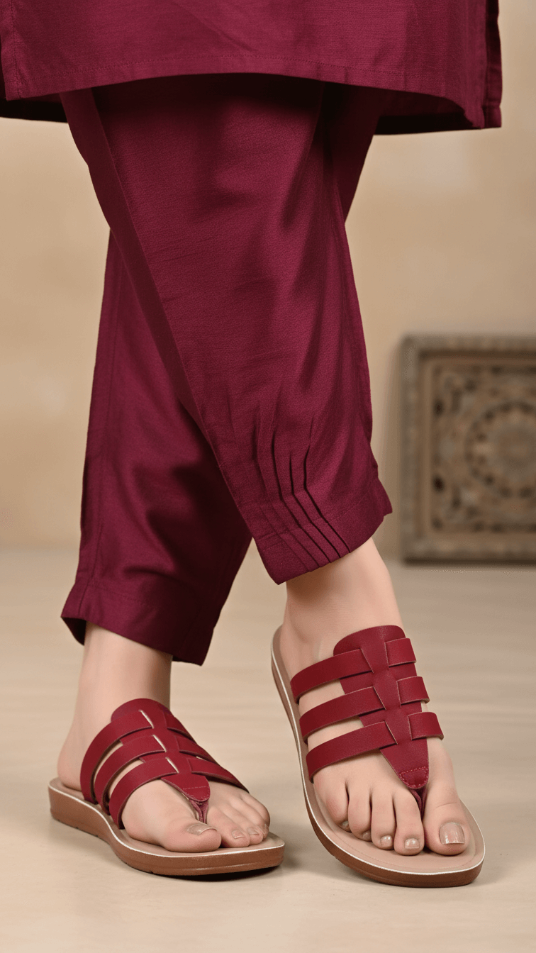 Maroon Casual Women Softy CLS021