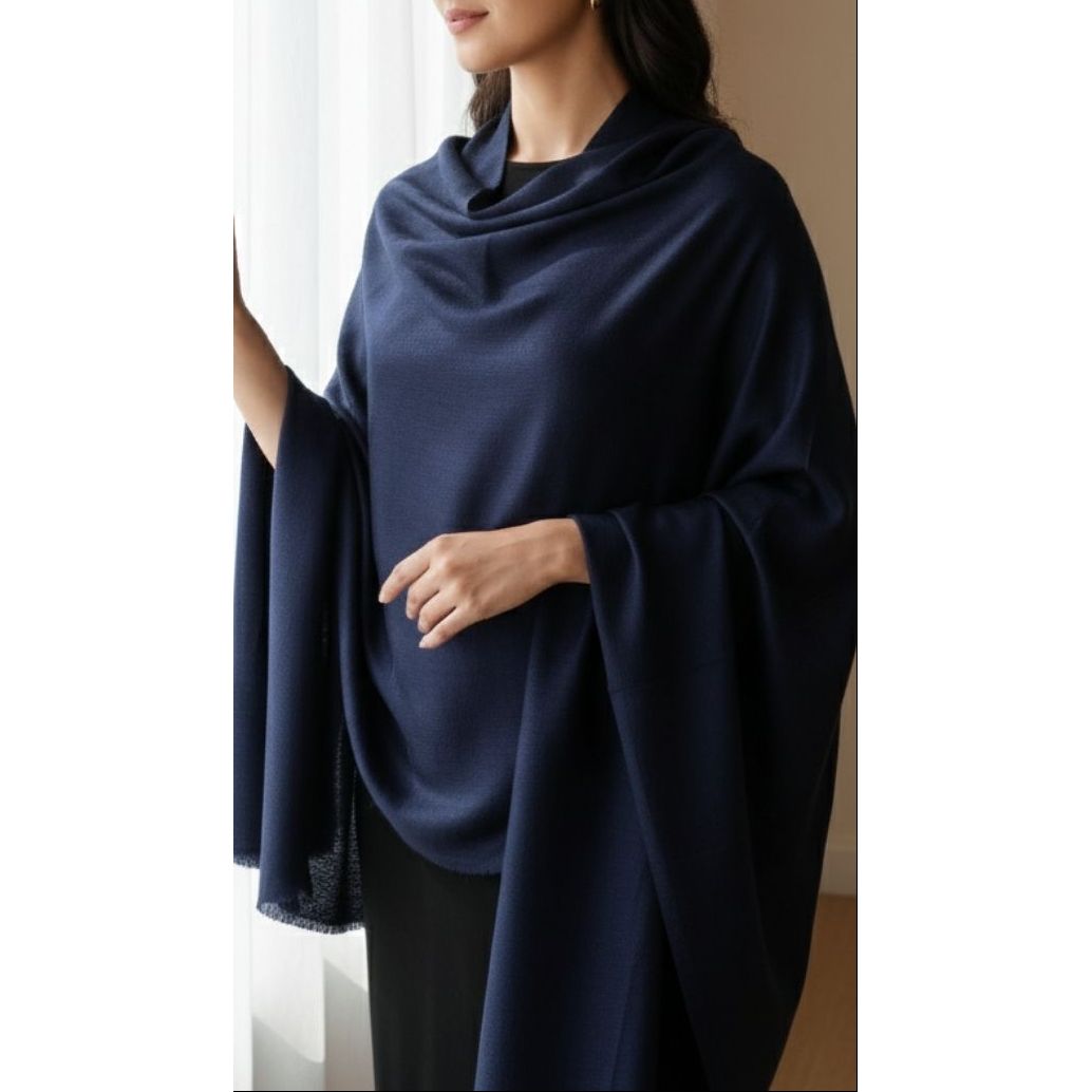 Navy Winter Shawl PW5882