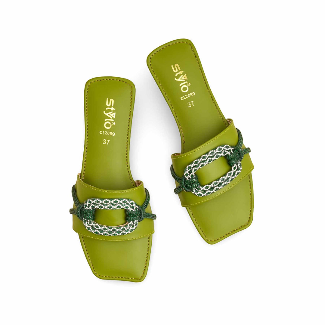 Green Casual Slipper CL2089