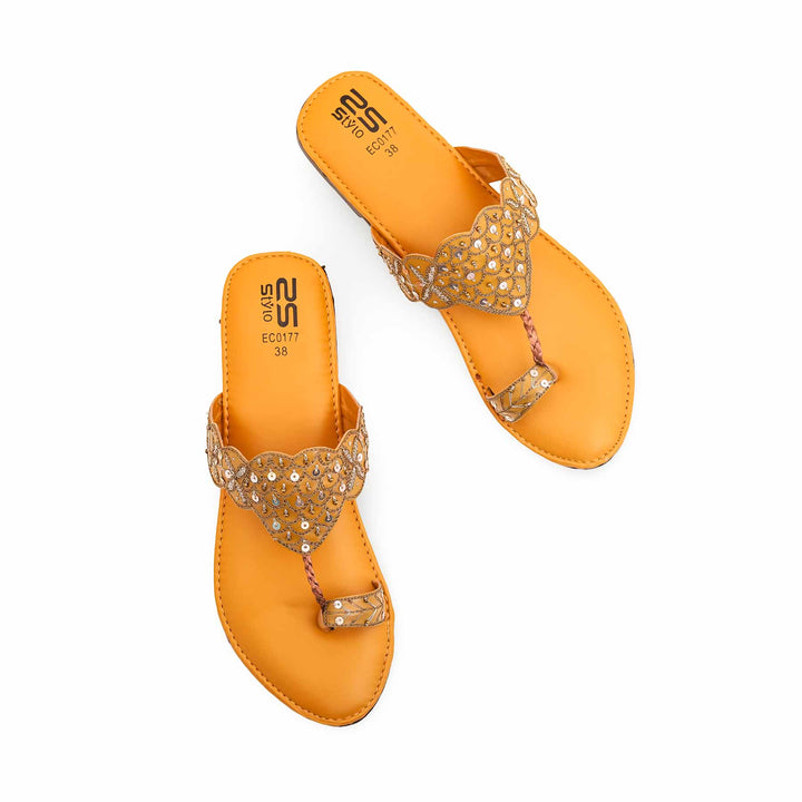 Mustard Ethnic Chappal EC0177